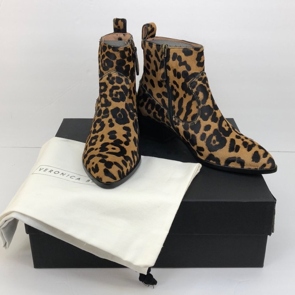 Veronica Beard Ponyhair Animal Print Boots